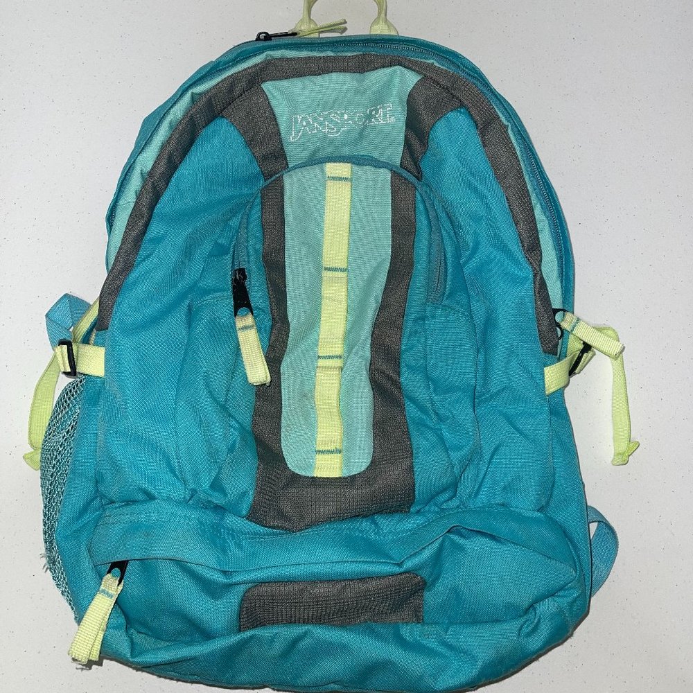 JANSPORT Teal/Gray/LimeGreen BackPack